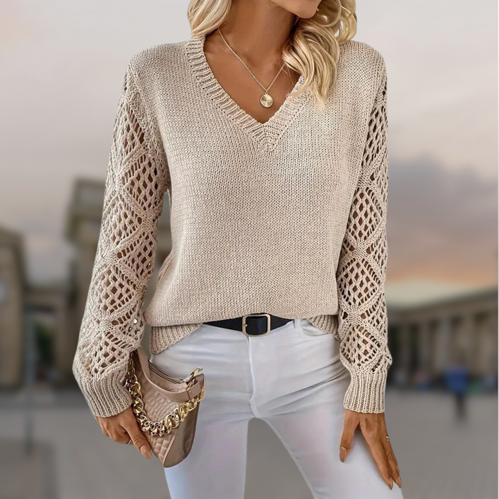 Brunella - Pullover elegante con stecche