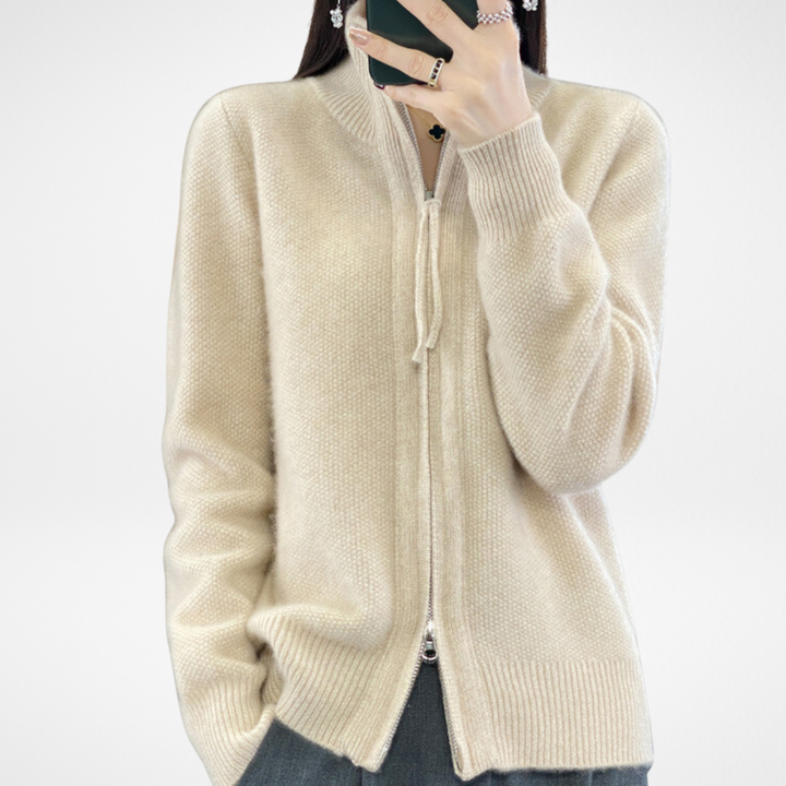 Giovana | Cardigan con zip in cashmere