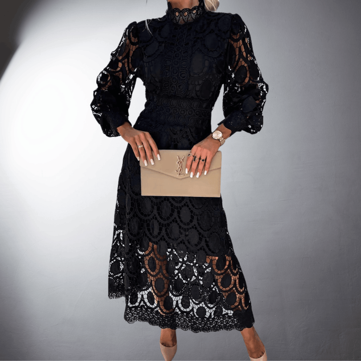 Abito Festivo Bambina Con Top In Pizzo - Vestito Per Occasioni Speciali - Foto 6