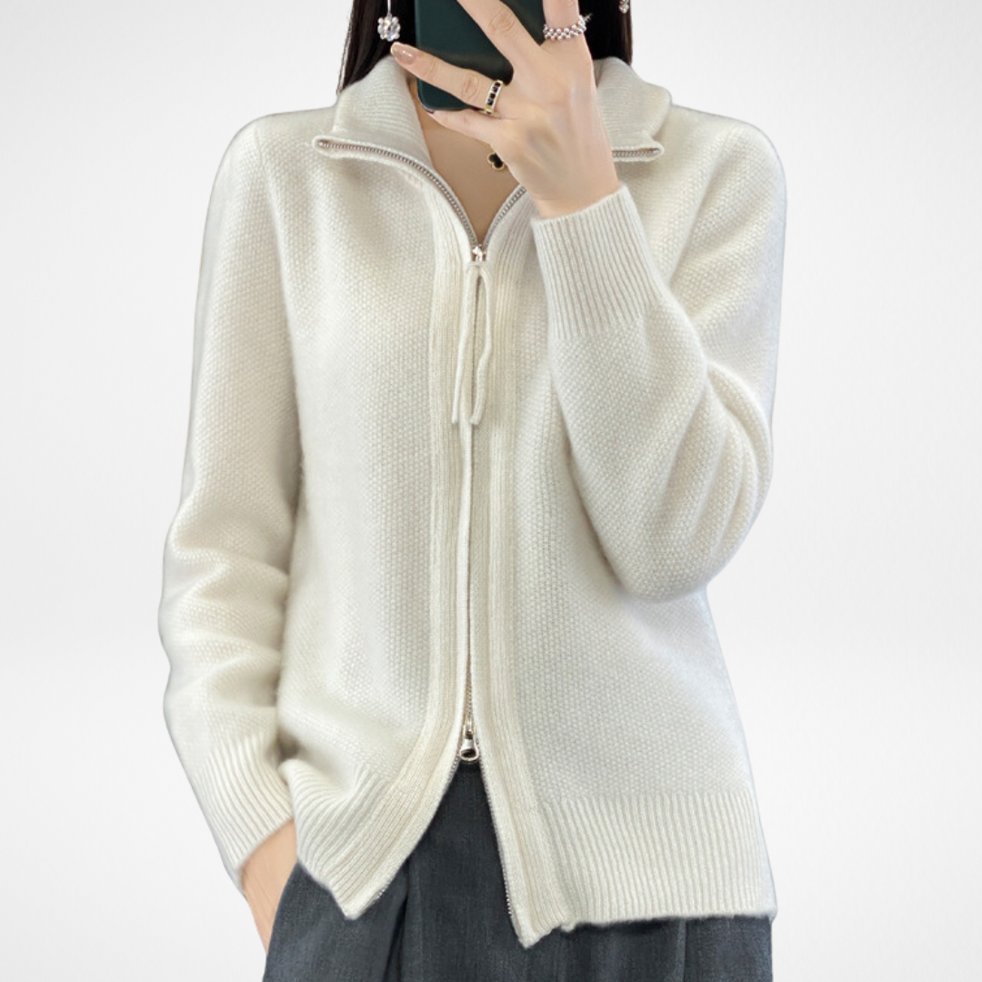 Giovana | Cardigan con zip in cashmere