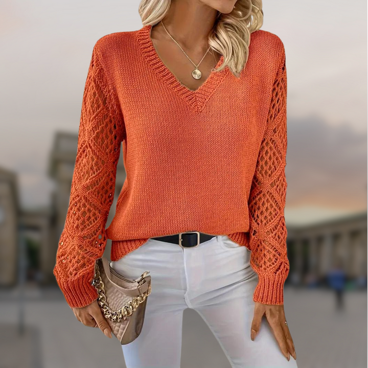 Brunella - Pullover elegante con stecche