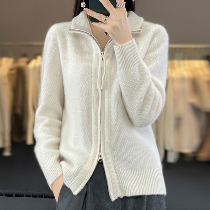 Giovana | Cardigan con zip in cashmere