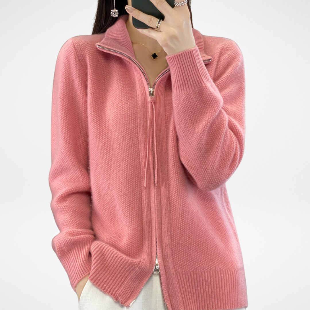 Giovana | Cardigan con zip in cashmere