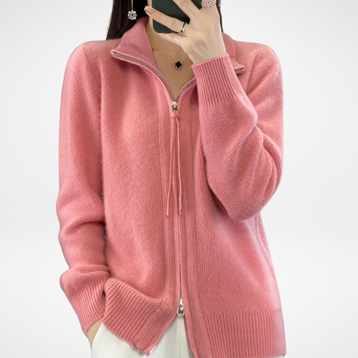Giovana | Cardigan con zip in cashmere