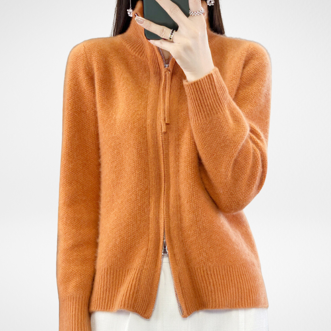 Giovana | Cardigan con zip in cashmere