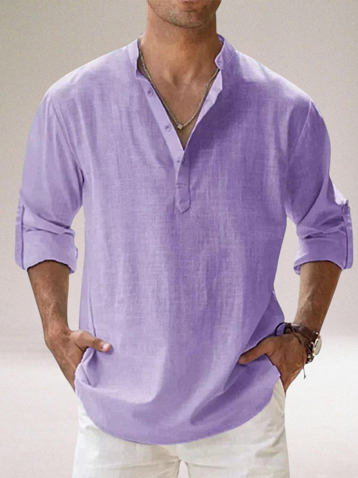 Oronzo™ | Elegante camicia in lino con bottoni