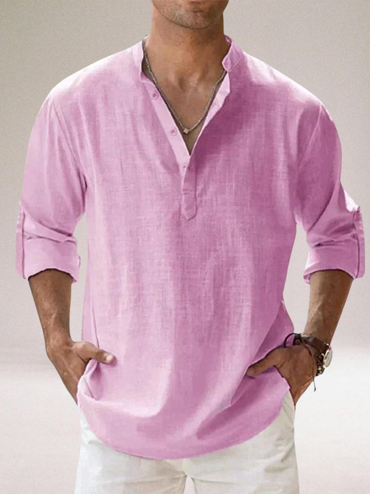 Oronzo™ | Elegante camicia in lino con bottoni