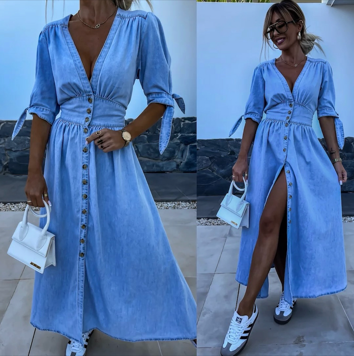 Ivanka | Abito in Denim Luminoso