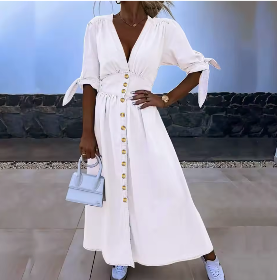 Ivanka | Abito in Denim Luminoso
