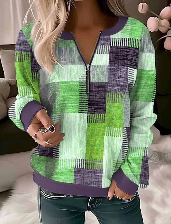 Franca | Felpa con blocchi di colore in stile vintage