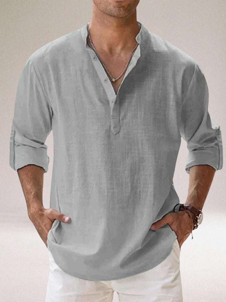 Oronzo™ | Elegante camicia in lino con bottoni