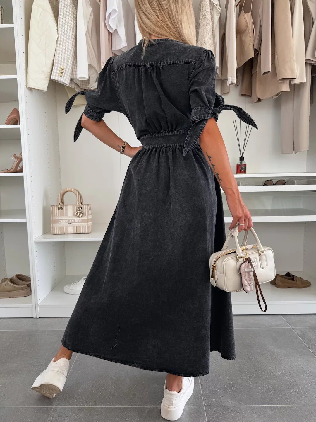 Ivanka | Abito in Denim Luminoso