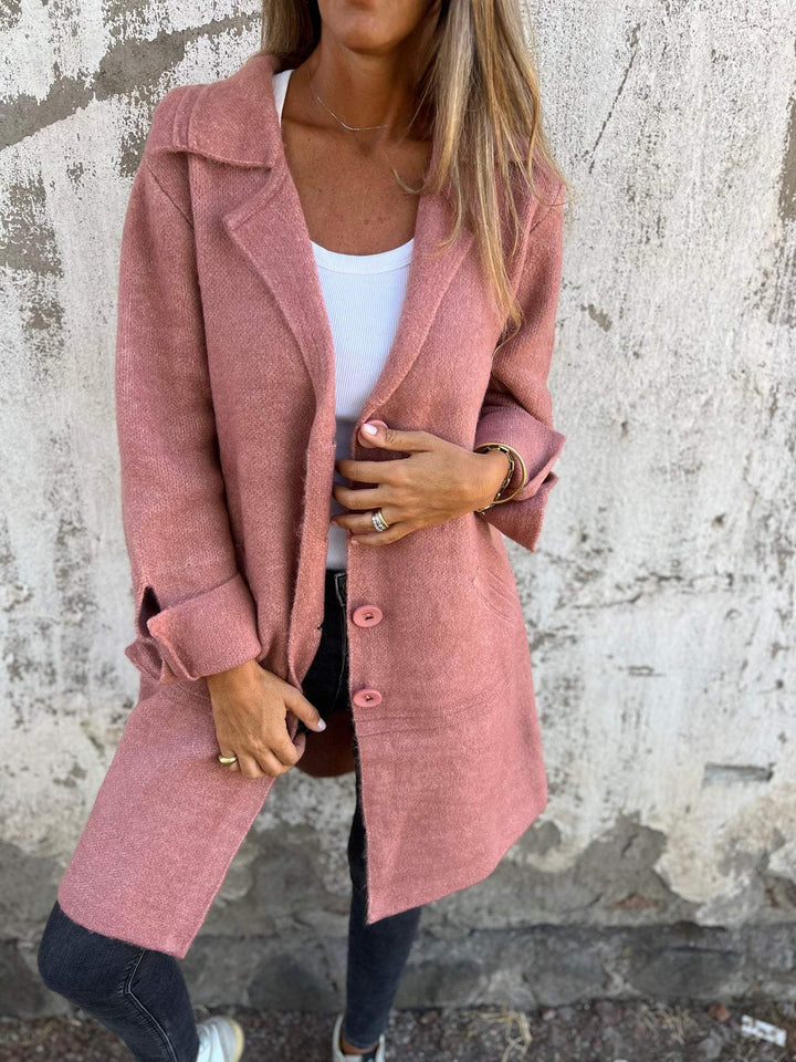 Olga | Cappotto lungo casual con revers