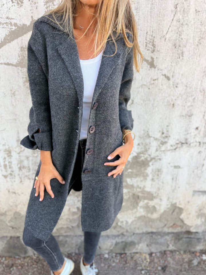Olga | Cappotto lungo casual con revers