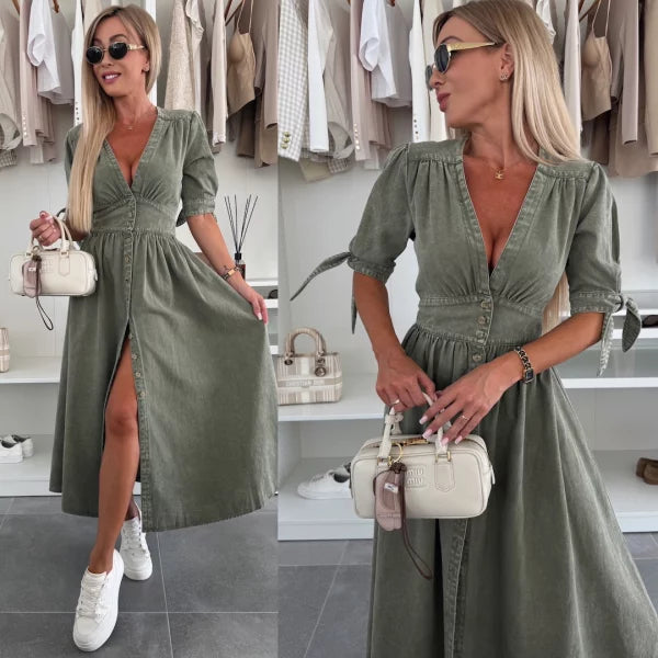 Ivanka | Abito in Denim Luminoso